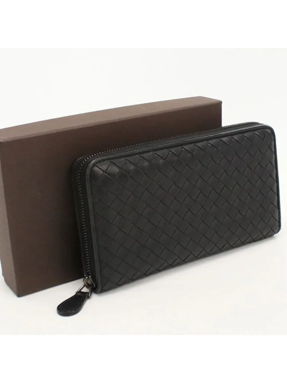 Bottega Veneta Zip Around Wallet Intrecciato Lambskin
